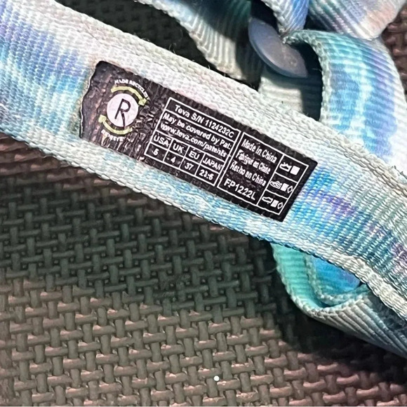 Teva Kid’s 5 Blue Fabric Strap Sandals - Picture 9 of 12